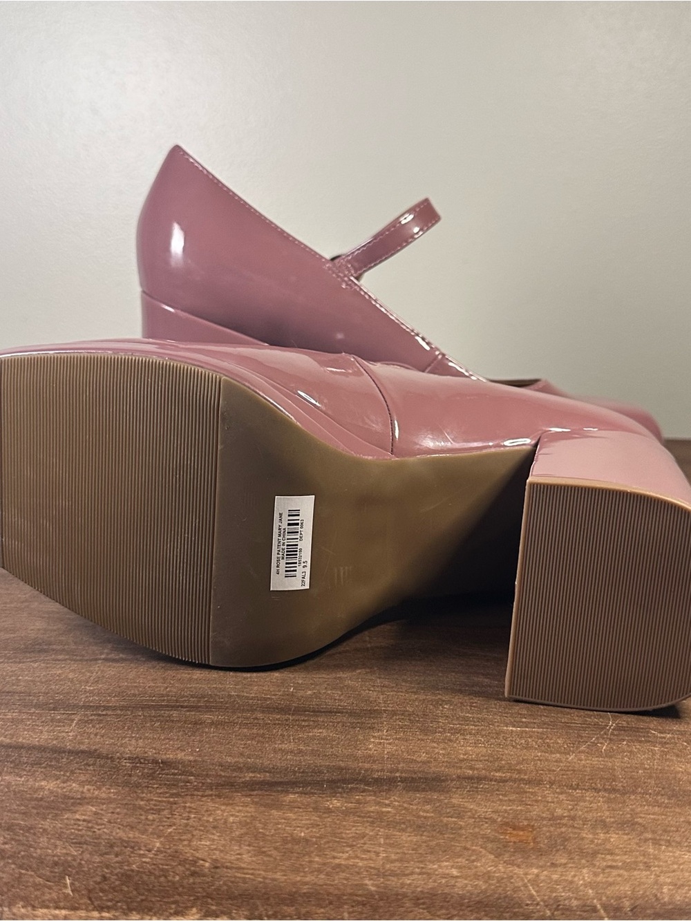 Torrid Double Platform Mary Jane Heels Chunky Rose Patent Size 9.5 WW - Picture 9 of 13